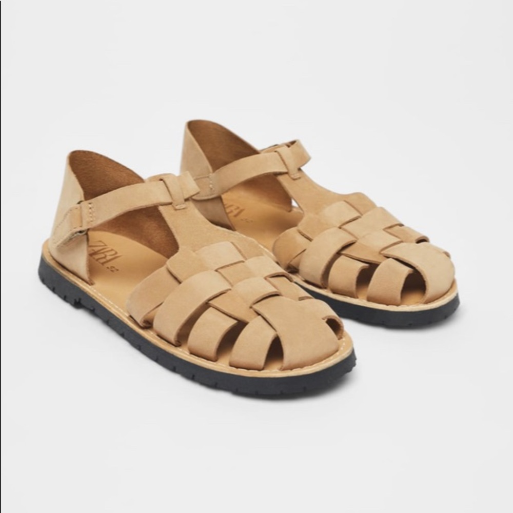 NWOT Zara Toddler Fisherman Sandals / leather / boys